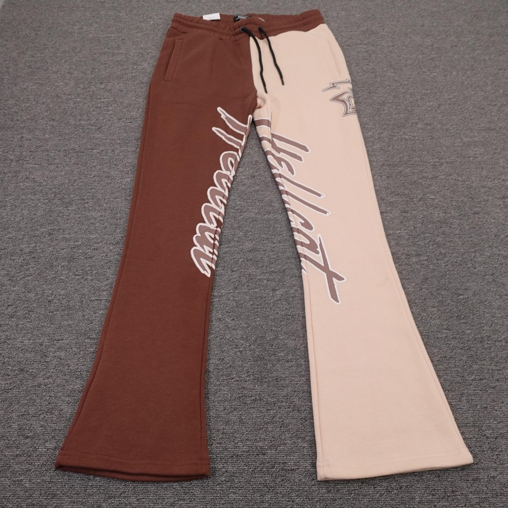 Reason Brand Sweatpants Mens Medium‎ 33x32 Brown Beige Hellcat Flared Fleece